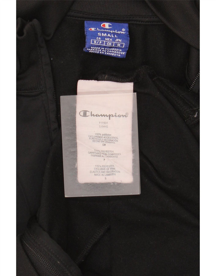 Champion Γυναικεία αθλητική φόρμα γραφικών Top Jacket UK 10 Small Black Polyester