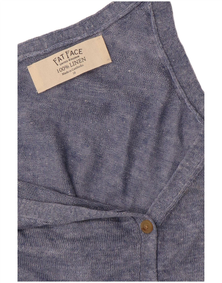 FAT FACE Γυναικείο αμάνικο πουλόβερ UK 10 Small Blue Len