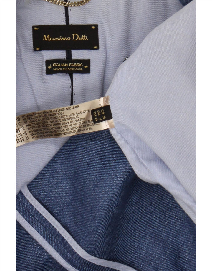 Massimo Dutti Γυναικείο Μπουφάν σακάκι με 1 κουμπί EU 36 XS Μπλε