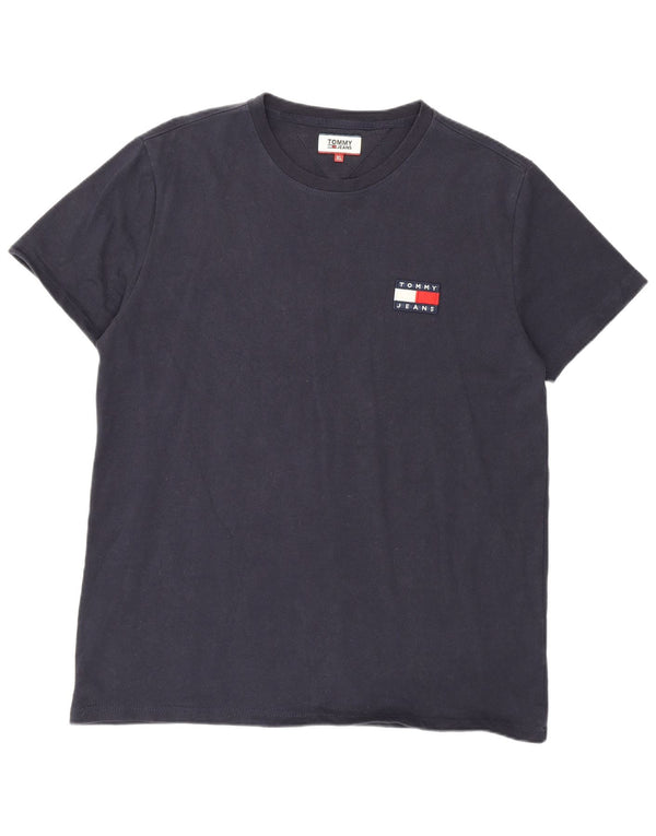 Tommy Hilfiger κανονικό γυναικείο μπλουζάκι τοπ UK 18 XL Navy Blue βαμβακερό