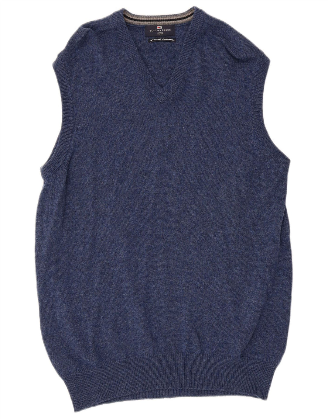 Marks & Spencer Ανδρικό γιλέκο Tank Top Μαλλί αρνιού μεσαίου μπλε με φλύκταινες
