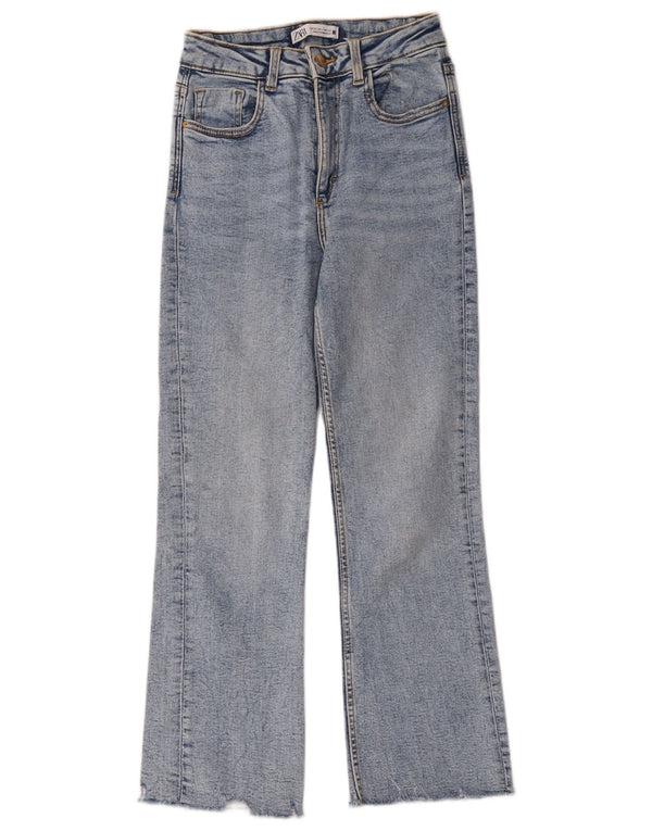 Zara Γυναικείο φαρδύ τζιν EU 34 2XS W24 L27 Μπλε βαμβακερό