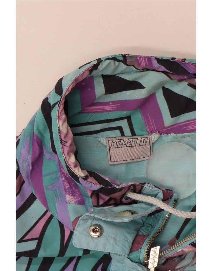 Maser M Γυναικείο Αδιάβροχο Oversized UK 10 Small Turquoise Geometric