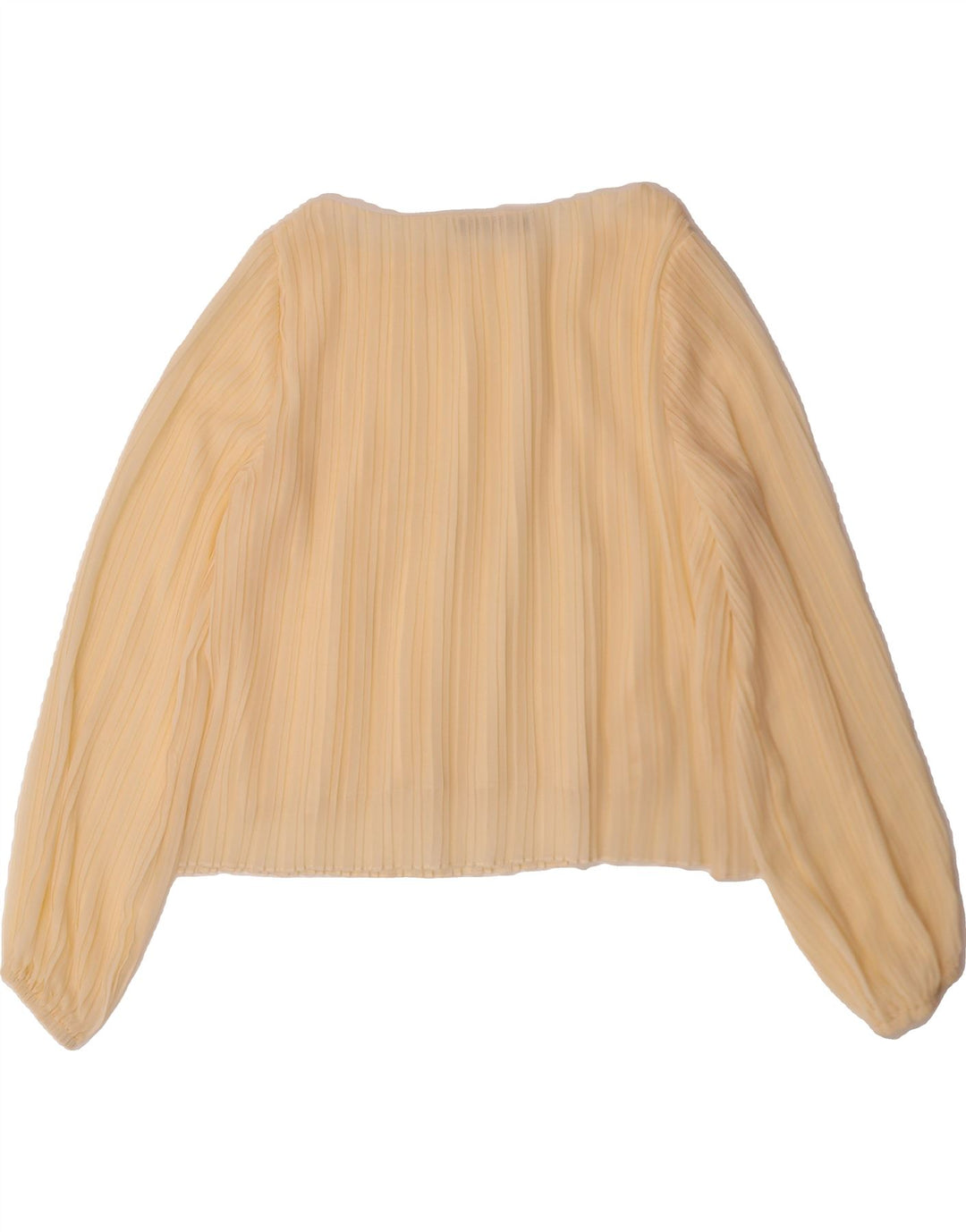 ZARA Womens Crop Long Sleeve Blouse Top UK 12 Medium Off White Vintage Zara and Second-Hand Zara from Messina Hembry 