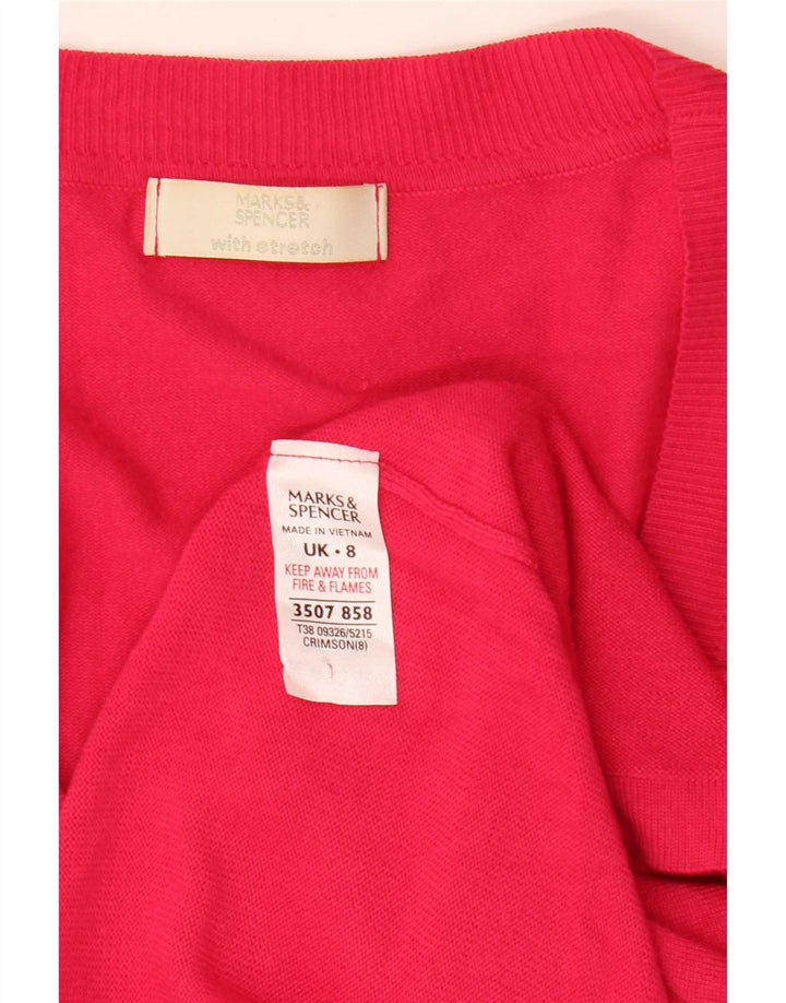Marks & Spencer Γυναικεία ζακέτα UK 8 Small Pink Viscose