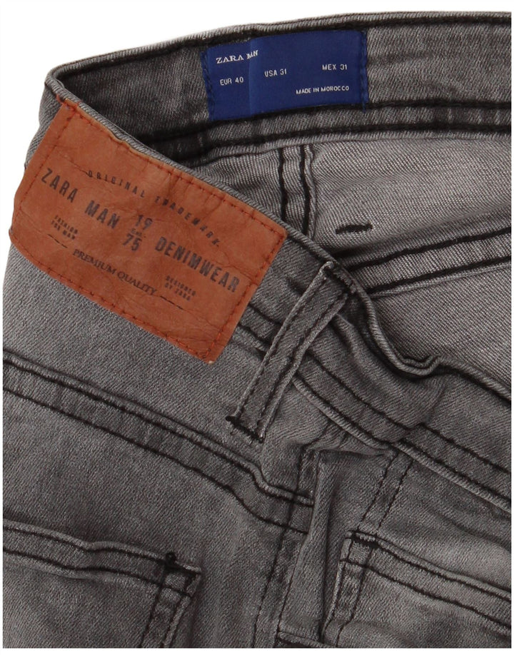 Ανδρικό Skinny Jeans Zara EU 40 Medium W31 L29 Γκρι βαμβακερό