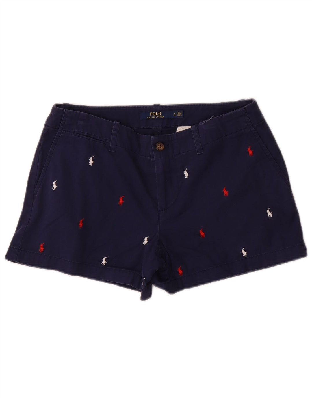 POLO RALPH LAUREN Γυναικείο σορτς Chino US 0 XS W30 Navy Blue Spotted