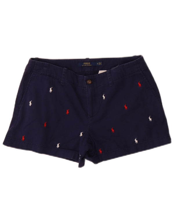 POLO RALPH LAUREN Γυναικείο σορτς Chino US 0 XS W30 Navy Blue Spotted