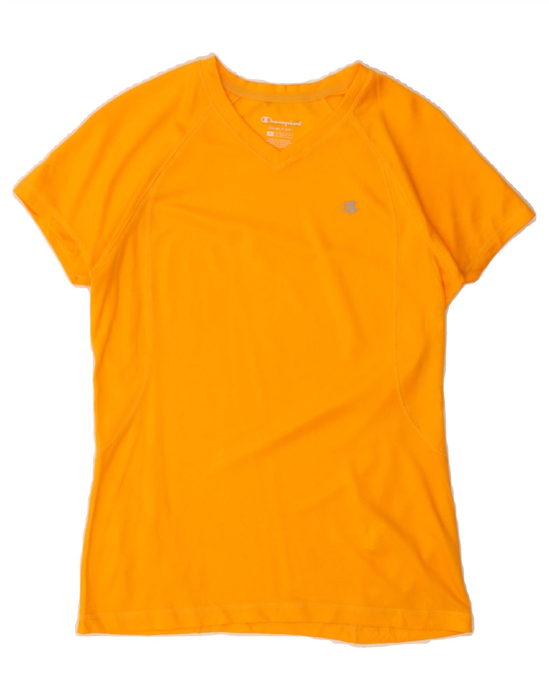 CHAMPION Womens Double Dry T-Shirt Top UK 10 Small Yellow Polyester Vintage Champion and Second-Hand Champion from Messina Hembry 
