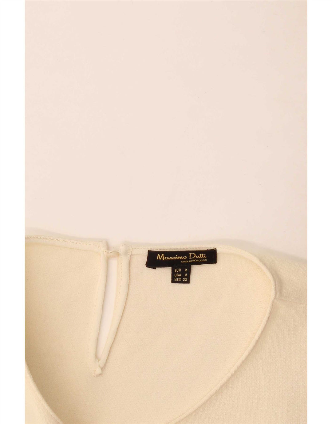 Massimo Dutti Γυναικεία Μπλούζα Τοπ UK 12 Medium Off White