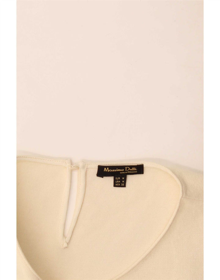 Massimo Dutti Γυναικεία Μπλούζα Τοπ UK 12 Medium Off White