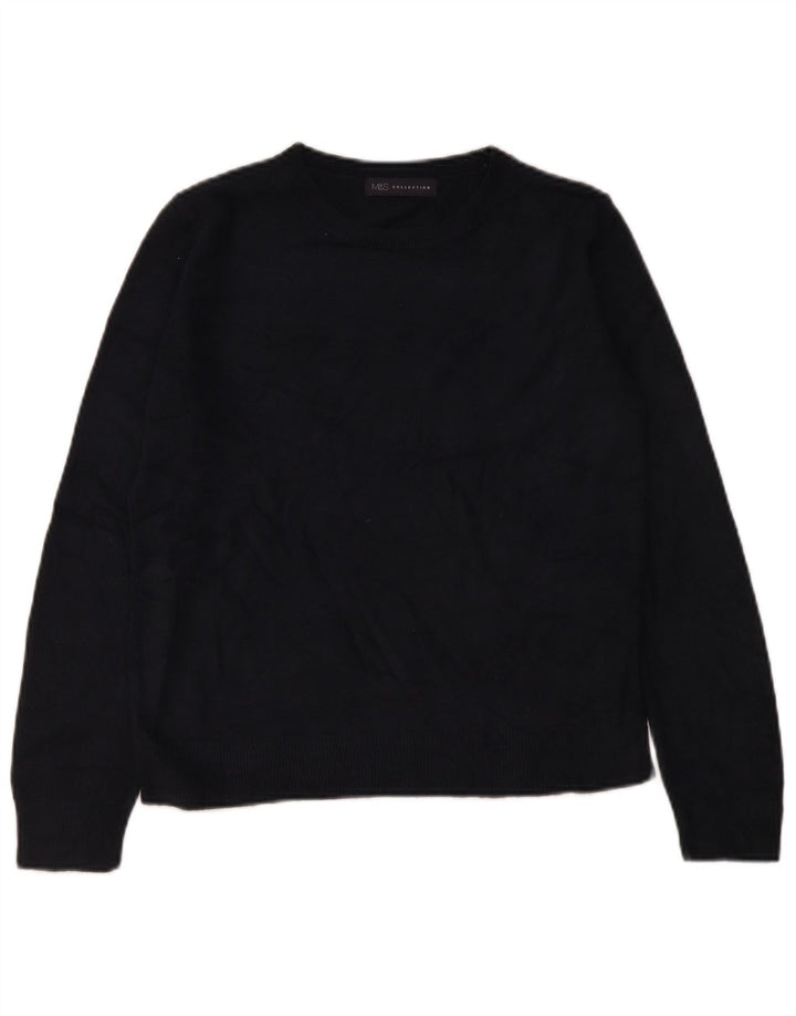 Marks & Spencer Γυναικείο πουλόβερ με λαιμό σκάφος UK 12 Medium Navy Blue