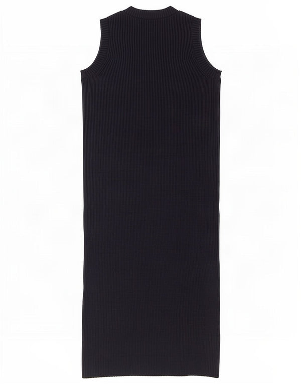 Zara Γυναικείο Αμάνικο Jumper Φόρεμα UK 10 Small Navy Blue Polyester