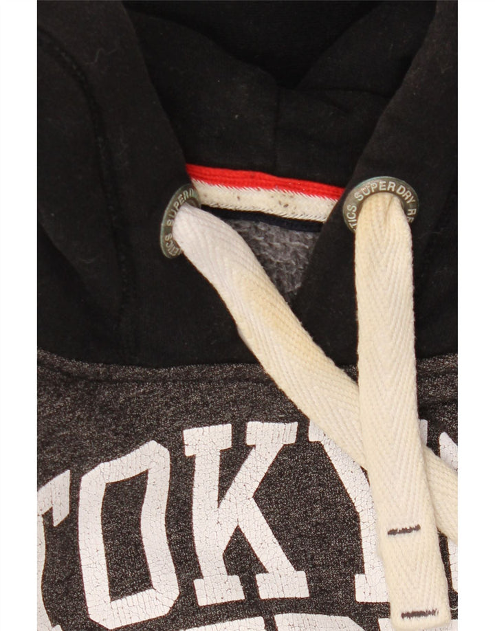 SUPERDRY Ανδρικά γραφικά με κουκούλα στίβου με μεγάλο γκρι χρώμα