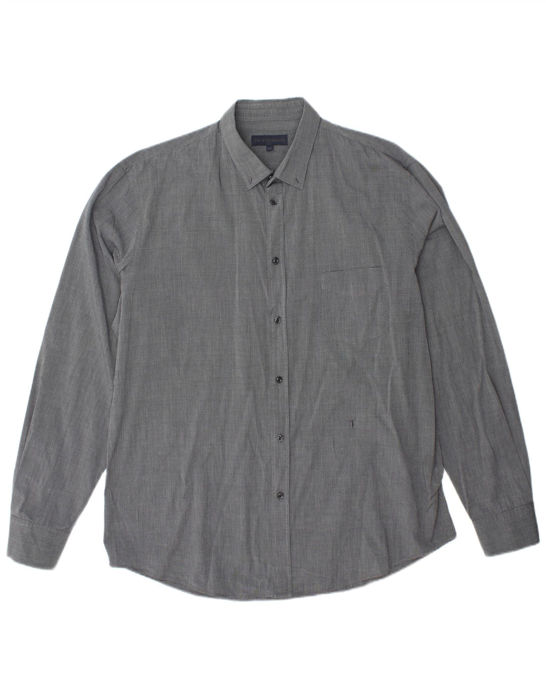 Ανδρικό πουκάμισο TRUSSARDI Νούμερο 43 Large Grey Pinstripe