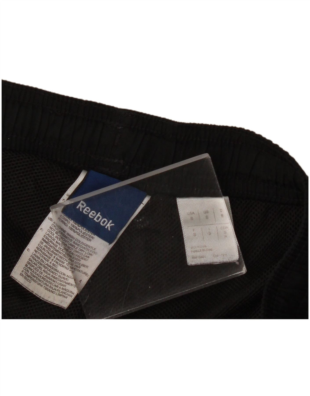 Ανδρική φόρμα Reebok Παντελόνι Joggers Small Black Colourblock Polyester