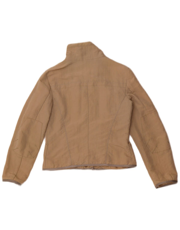 Marella Γυναικείο Crop Bomber Jacket UK 8 Small Beige Polyamide