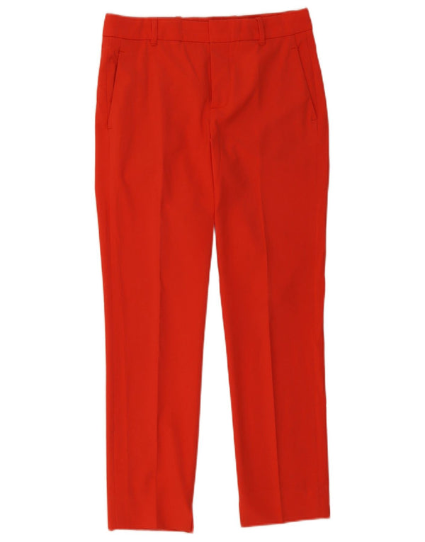 Zara Γυναικείο Slim Chino Παντελόνι XS W28 L27 Κόκκινο