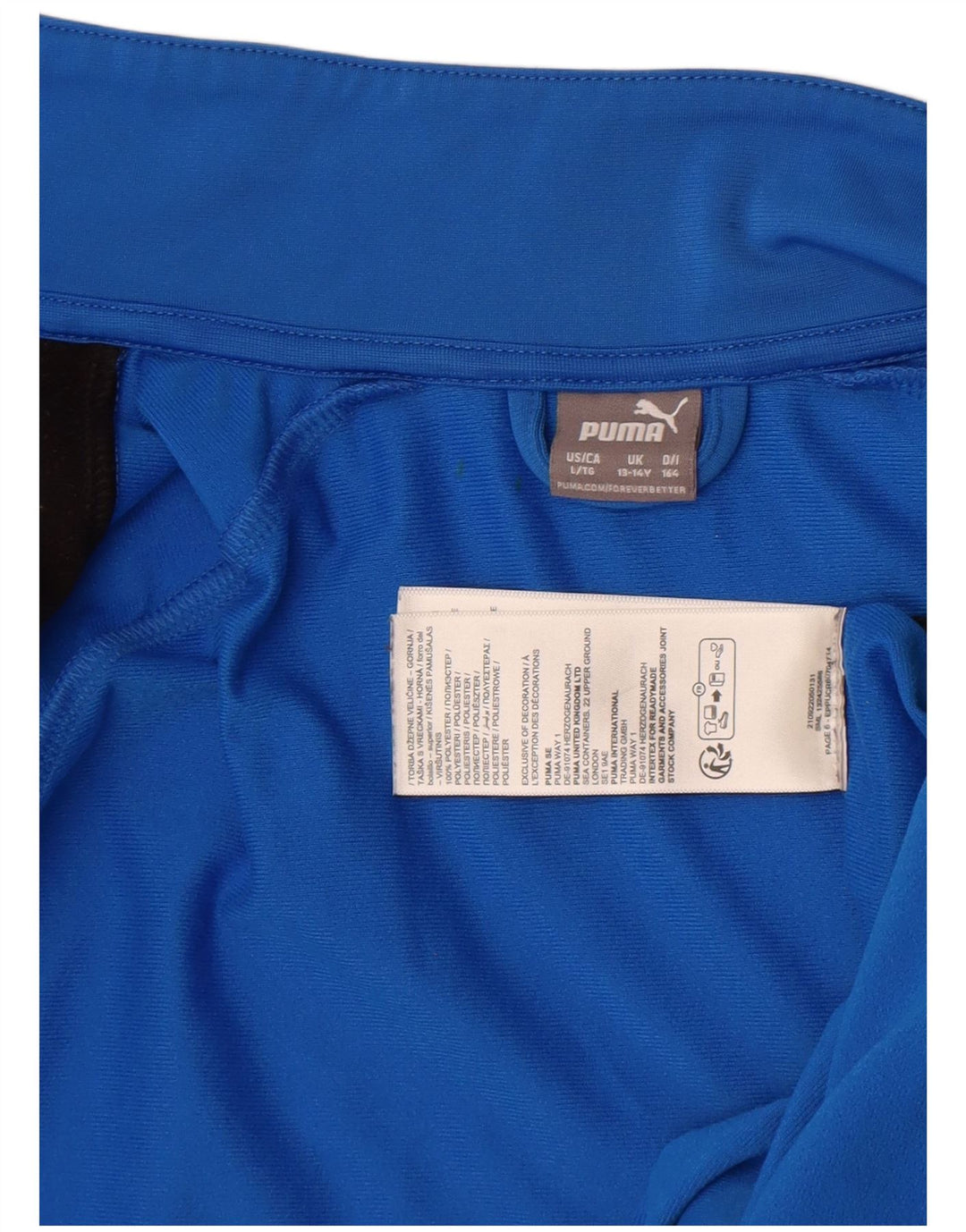 Puma Boys Graphic αθλητική φόρμα Top Jacket 13-14 Years Blue Colourblock