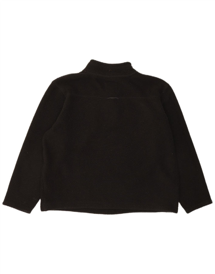 Weird Fish Mens Button Neck Fleece Jumper XL Black Polyester
