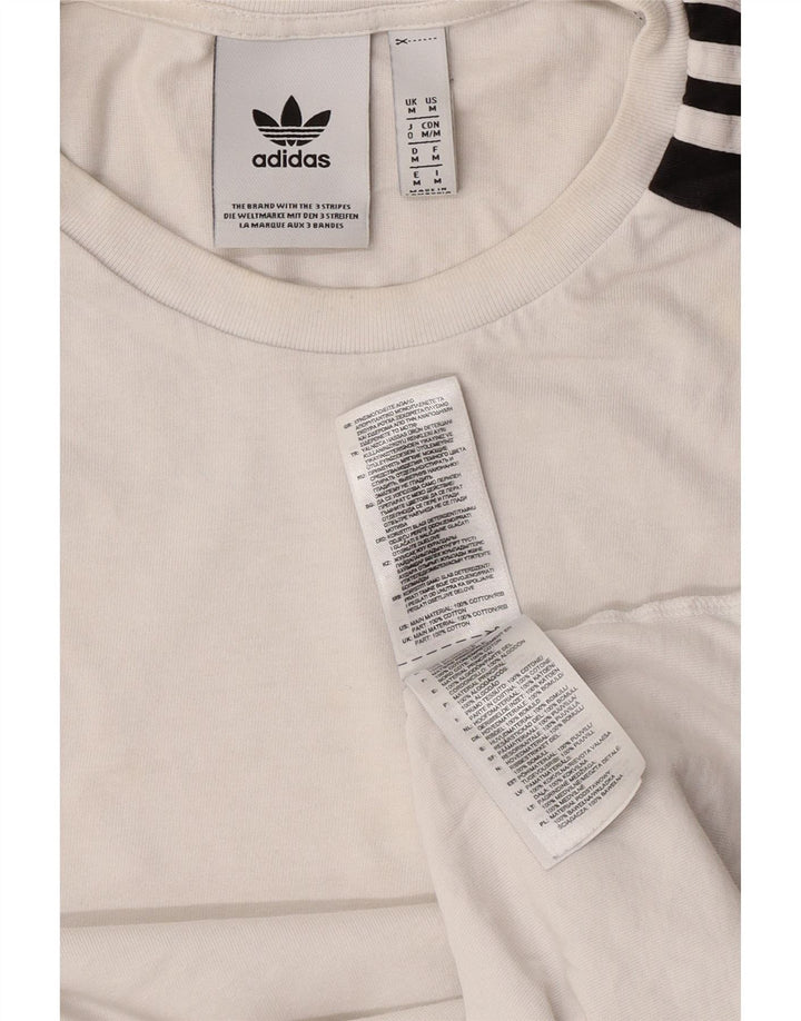 Ανδρικό T-Shirt Adidas Top Βαμβακερό μεσαίο λευκό χρώμα