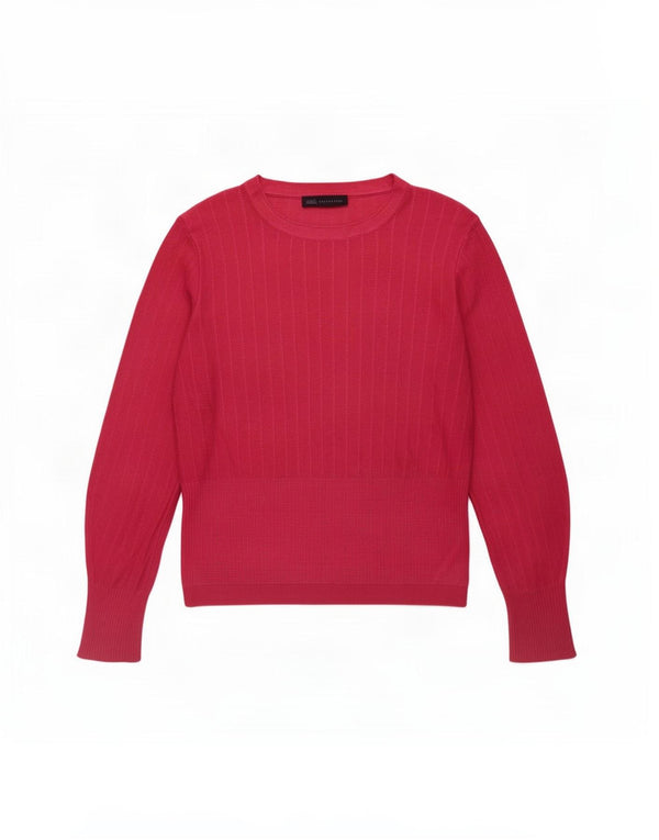 Marks & Spencer Γυναικείο πουλόβερ με λαιμόκαυστο UK 8 Small Pink Viscose