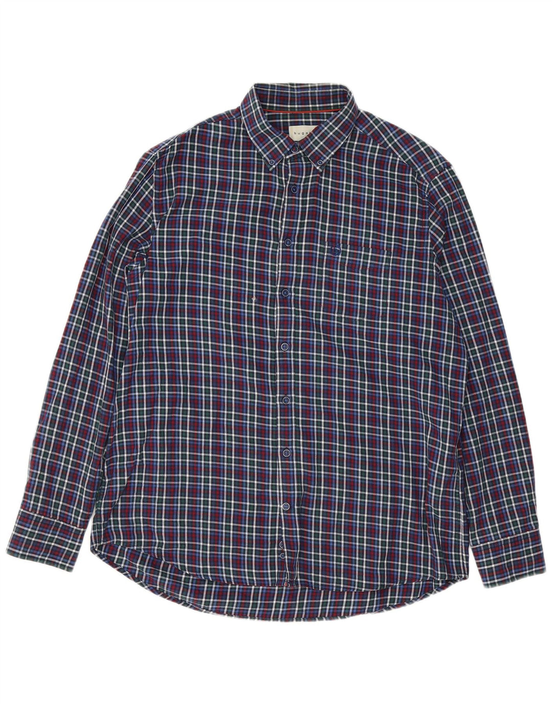 BUGATTI Mens Flannel Shirt Size  43/44 XL Multicoloured Check Cotton