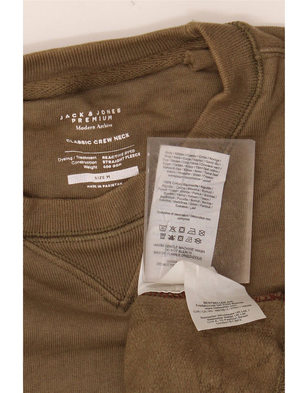 JACK & JONES Ανδρικό Φούτερ Jumper Μεσαίο Χακί Βαμβακερό