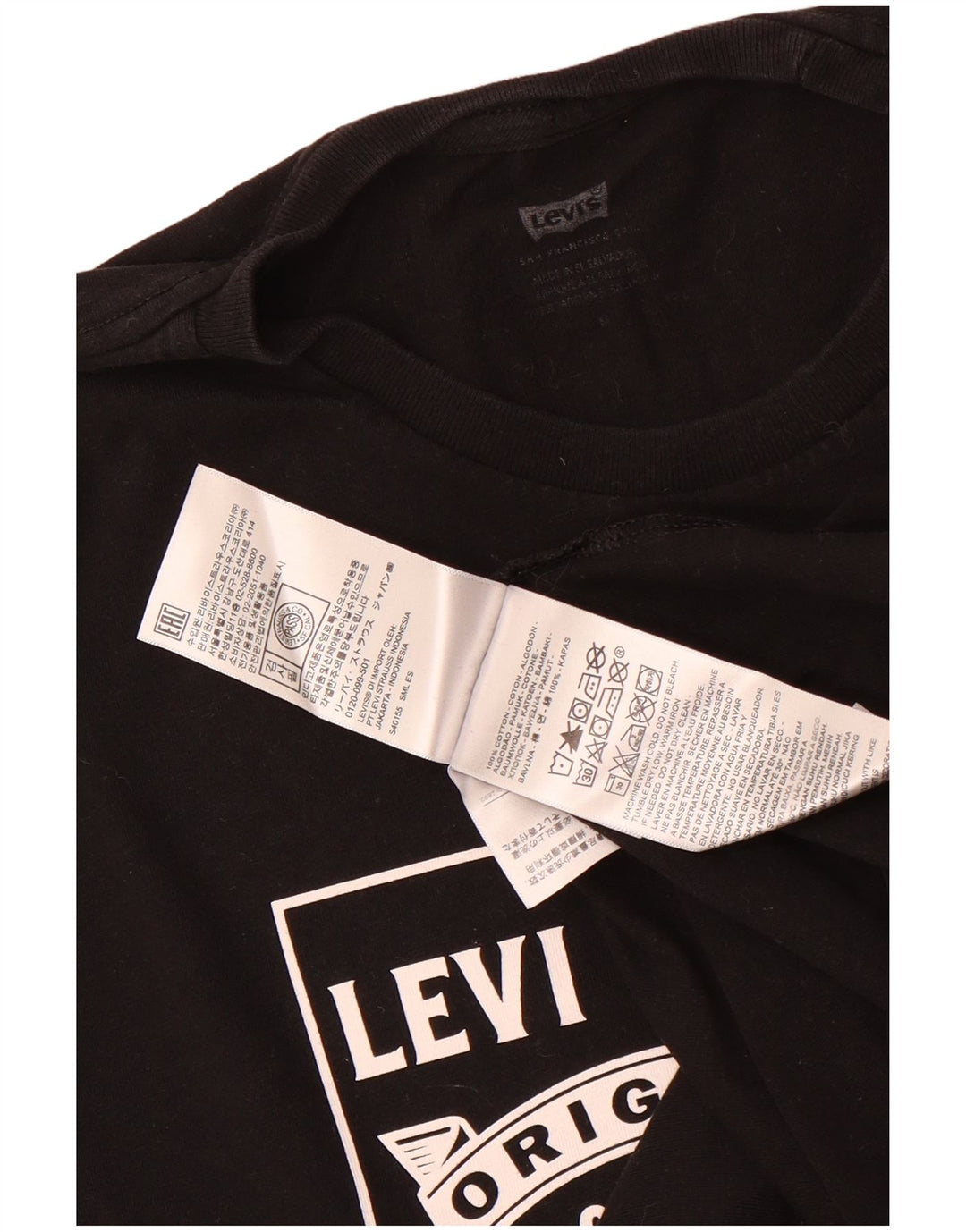 Ανδρικό γραφικό T-Shirt Levi's Top Μεσαίο μαύρο βαμβακερό