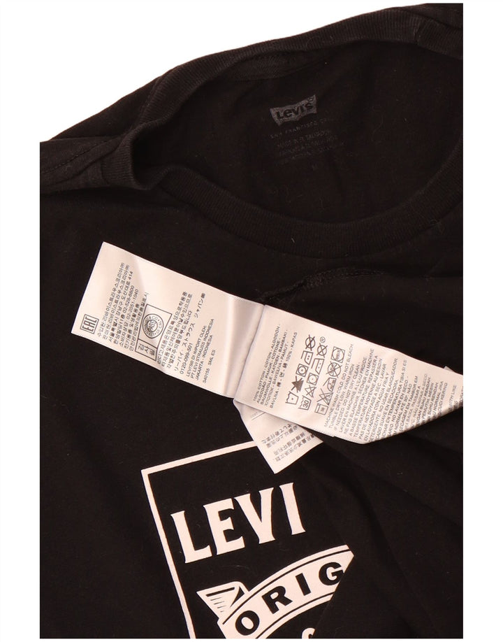 Ανδρικό γραφικό T-Shirt Levi's Top Μεσαίο μαύρο βαμβακερό