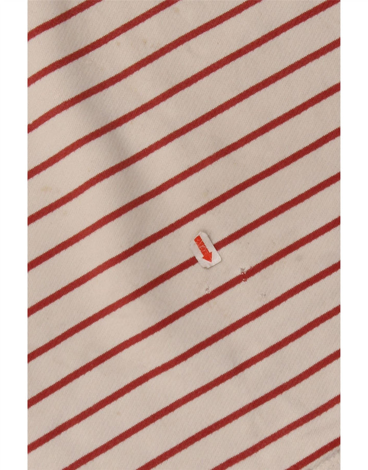 FAT FACE Γυναικείο τοπ μακρυμάνικο UK 8 Small Off White ριγέ βαμβακερό