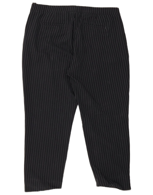 Marks & Spencer Γυναικείο παντελόνι Chino UK 20 2XL W38 L27 Navy Blue ριγέ