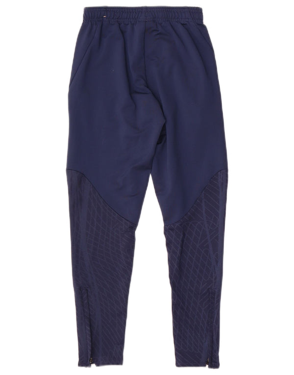 Nike Boys Dri Fit Tracksuit Trousers 8-9 Years Small Navy Blue Geometric