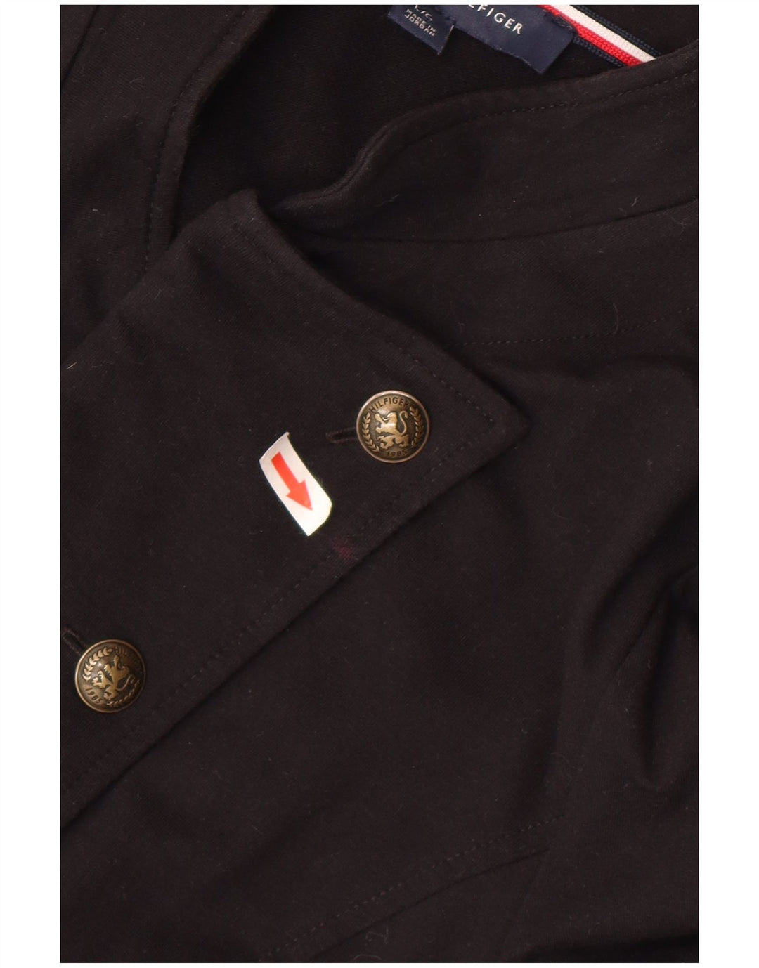 Tommy Hilfiger Γυναικεία Ζακέτα Τοπ UK 16 Large μαύρο βαμβακερό