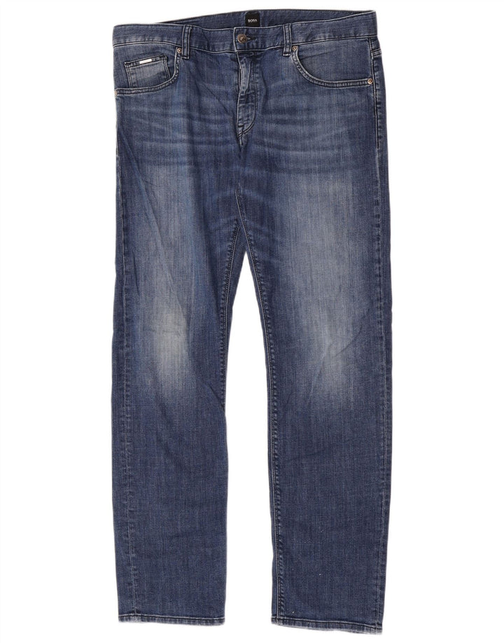 Ανδρικό Stretch Slim Jeans Hugo Boss W34 L32 Μπλε βαμβακερό