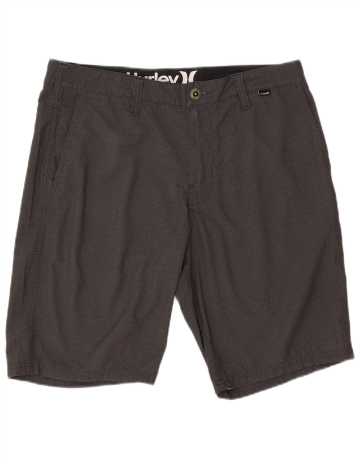 Ανδρικό σορτς Chino Hurley W33 Μεσαίου Γκρι γεωμετρικού πολυεστέρα