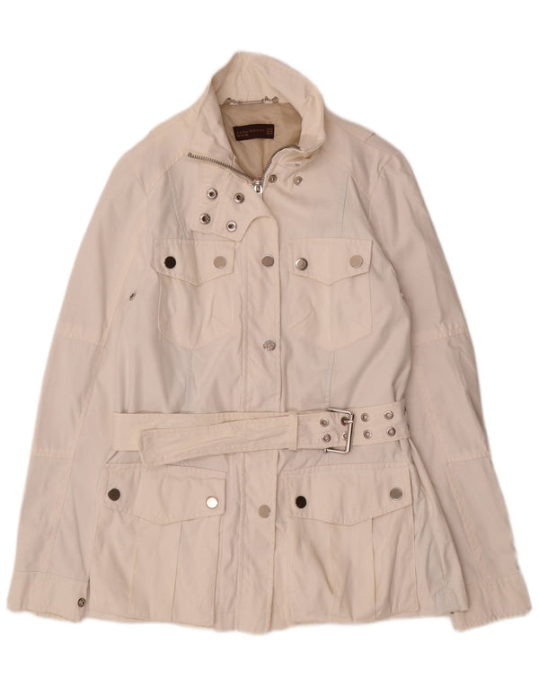 Zara Γυναικείο Utility Jacket UK 12 Medium Off White Nylon