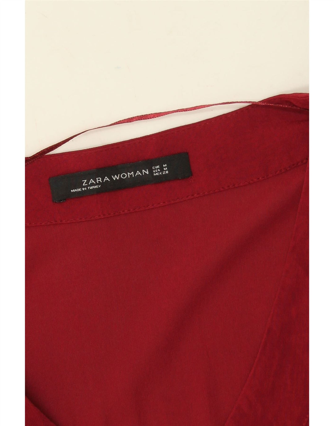 Zara Γυναικείο Μακρυμάνικο Τοπ UK 14 Medium Red