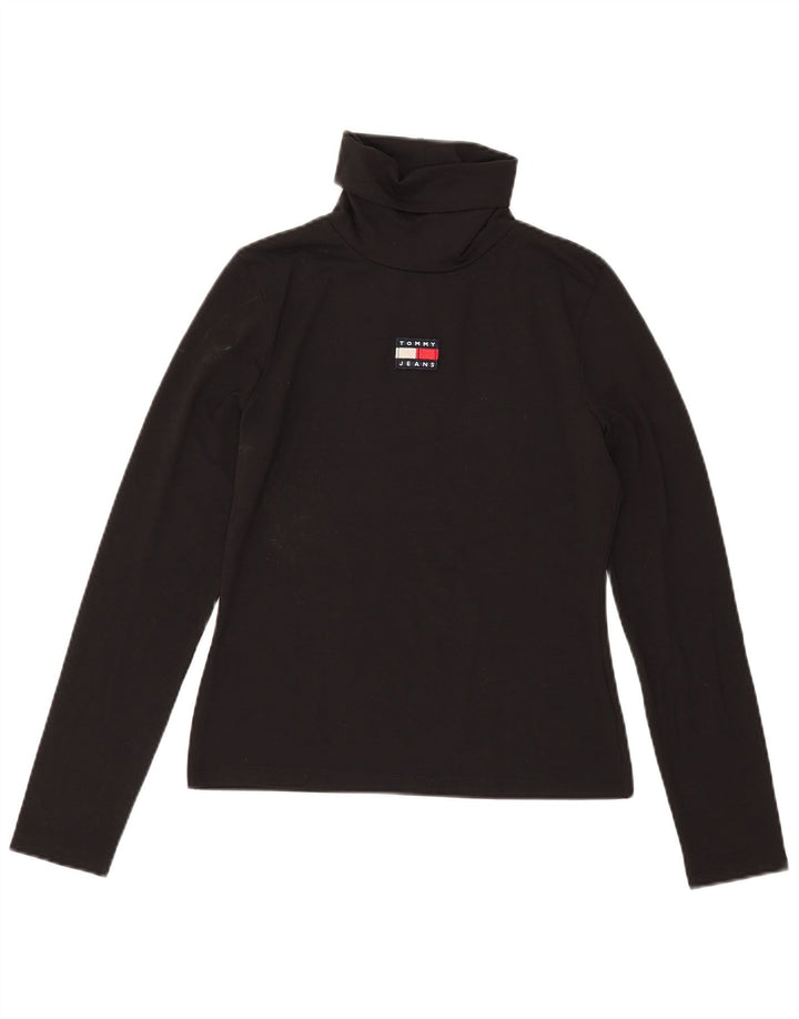 Tommy Hilfiger Γυναικείο τοπ μακρυμάνικο UK 14 Μεσαίο μαύρο πολυεστέρα