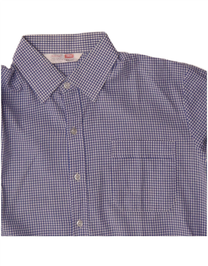 Ανδρικό κοντομάνικο πουκάμισο St Michael XL Blue Gingham Cotton