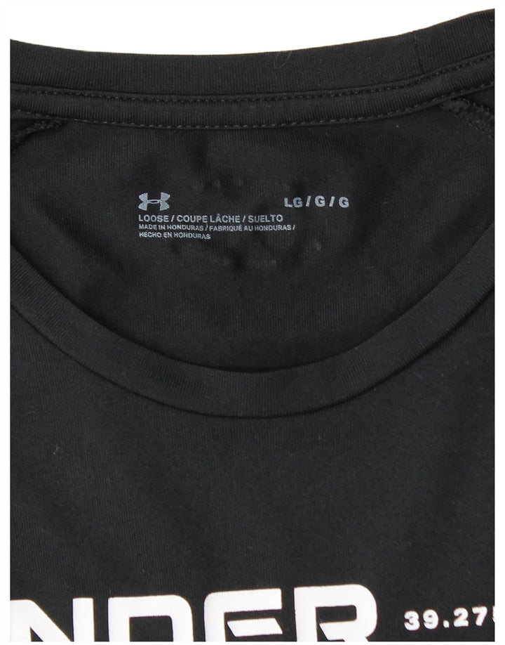 Ανδρικό γραφικό T-Shirt UNDER Armour Top Large Μαύρο