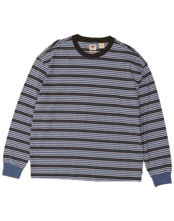 Ανδρικό μπλουζάκι Levi's Oversized Μακρυμάνικο Μεσαίο Μπλε βαμβακερό ριγέ