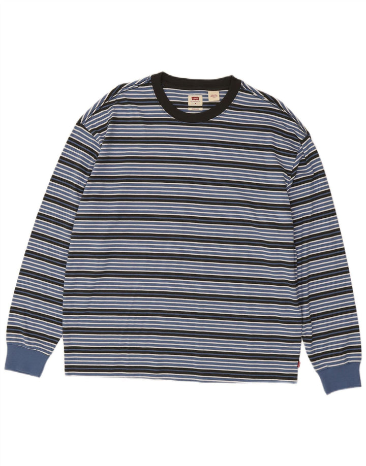 Ανδρικό μπλουζάκι Levi's Oversized Μακρυμάνικο Μεσαίο Μπλε βαμβακερό ριγέ