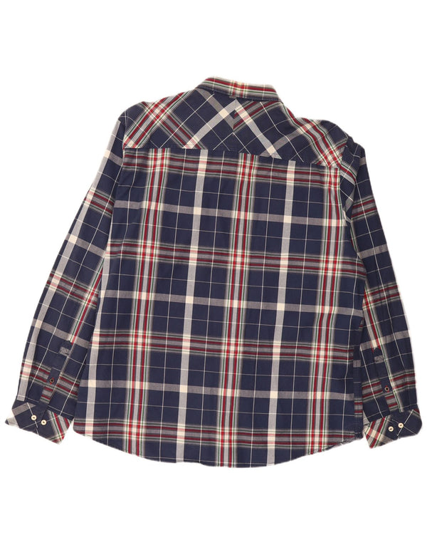 TIMBERLAND Ανδρικό πουκάμισο Earthkeepers Slim Fit 3XL Navy Blue Check Cotton