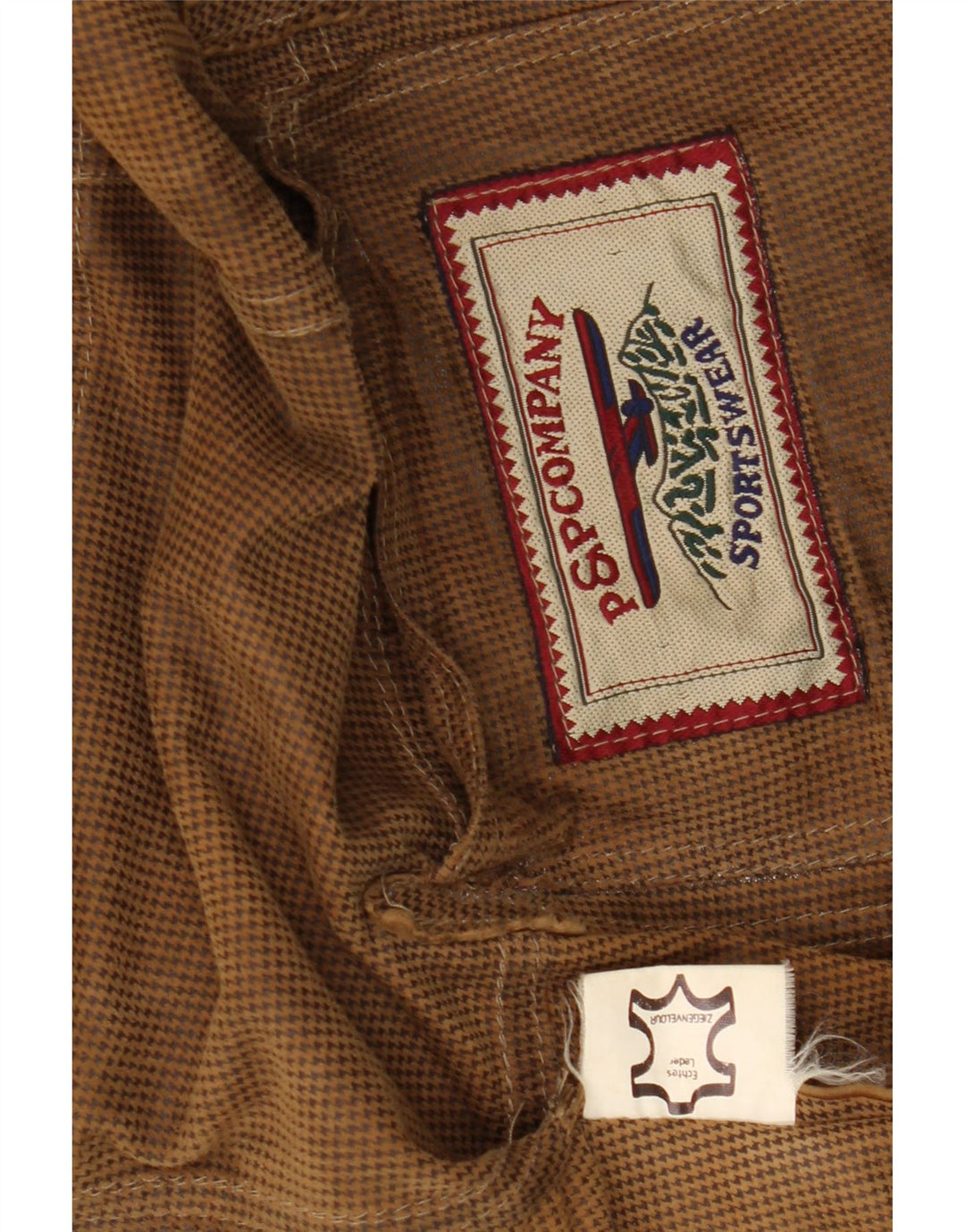 VINTAGE Ανδρικό Σουέντ Μπουφάν UK 42 XL Καφέ Δερμάτινο με 2 κουμπιά