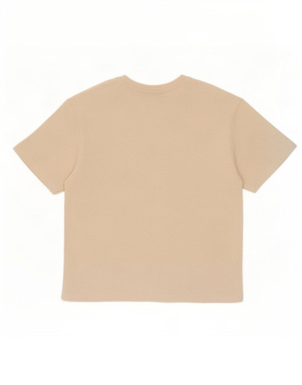 Zara Γυναικείο T-Shirt Top UK 10 Small Beige Viscose