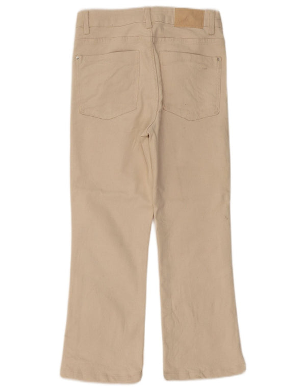 ZARA Womens High Waist Straight Jeans EU 36 XS W26 L24 Beige Cotton