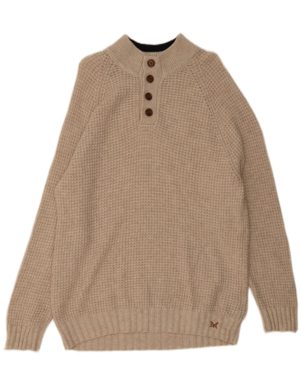 Crew Clothing Ανδρικό πουλόβερ με κουμπιά με λαιμό XL Μαλλί