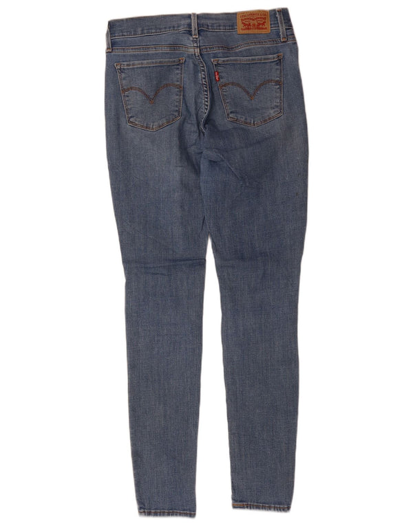 LEVI'S Womens 710 Distressed Super Skinny Jeans W28 L30 Blue Polyester