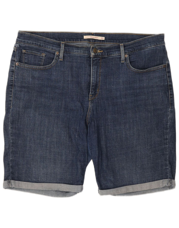 Γυναικείο τζιν βερμούδα LEVI'S κλασικό σορτς US 18 2XL W38 Μπλε βαμβακερό